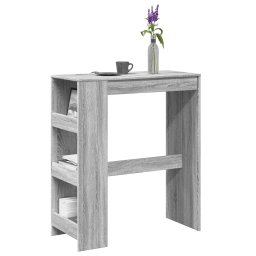 Masa bar cu rafturi, gri sonoma, 90x40x103,5 cm, lemn prelucrat GartenMobel Dekor