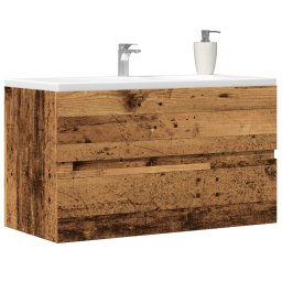 Dulap suspendat de baie lemn vechi 80x38,5x45 cm lemn prelucrat GartenMobel Dekor