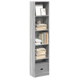 Biblioteca, gri sonoma, 40x24x176 cm, lemn prelucrat GartenMobel Dekor