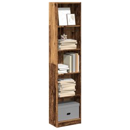 Biblioteca, lemn vechi, 40x24x176 cm, lemn prelucrat GartenMobel Dekor