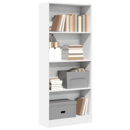 Biblioteca, alb, 60x24x143 cm, lemn prelucrat GartenMobel Dekor