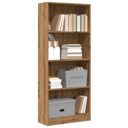Biblioteca, stejar artizanal, 60x24x143 cm, lemn prelucrat GartenMobel Dekor