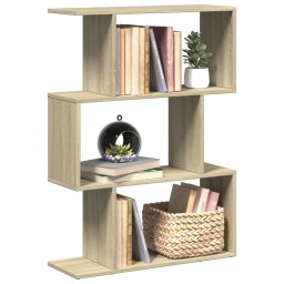 Biblioteca/separator 3 niveluri stejar sonoma 70x24x97 cm lemn GartenMobel Dekor