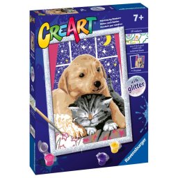 Ravensburger - Pictura pe numere prieteni pufosi