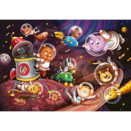 Ravensburger - Puzzle animalute in spatiu 2x12 piese