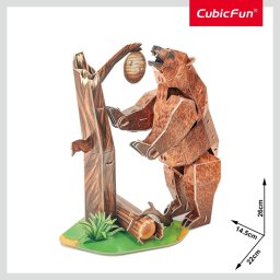 Cubic Fun - Puzzle 3D urs maro 88 piese