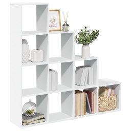 Biblioteca/separator 4 niveluri, alb, 131,5x29x131,5 cm lemn GartenMobel Dekor