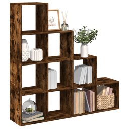 Biblioteca/separator stejar fumuriu 131,5x29x131,5 cm lemn GartenMobel Dekor