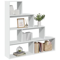 Biblioteca/separator 4 niveluri, alb, 143,5x29x143,5 cm lemn GartenMobel Dekor