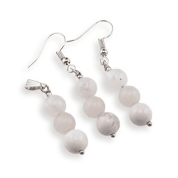 Set cercei cu agatatoare si pandantiv Rac cristale 8mm