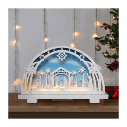 Decorațiune LED de Crăciun Brilagi LED/2xAA Scena Nașterii
