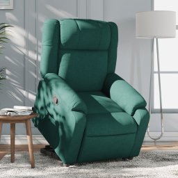 Fotoliu rabatabil ridicare pe verticala, verde închis, textil GartenMobel Dekor