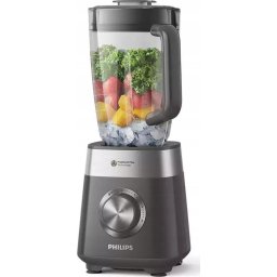 HR3020/20 Seria 5000, 1000 W, Lame noi ProBlend Plus, Vas cu straturi ProBlend Plus, 3 viteze plus Impuls, Lame detașabile, capacitate 2 litri, Gri inchis