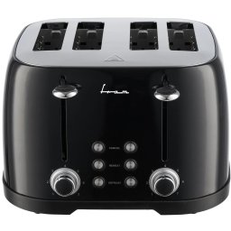 Prajitor de paine FRAM FTP-800BK, 1600W, capacitate 4 felii, 6 nivele de rumenire, Negru