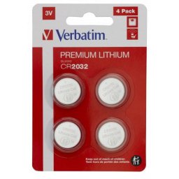 Baterii Verbatim, Lithium, CR2032, 3V, 4buc, 49533