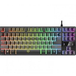 Tastatura Gaming Trust GXT 833 Thado TKL, RGB LED, USB, Layout US, Negru