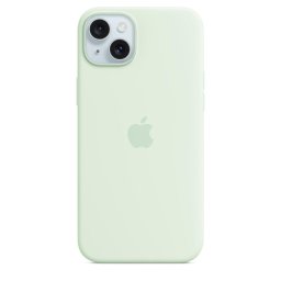 Husa telefon APPLE iPhone 15 Plus Silicone Case cu MagSafe - Soft Mint, MWNG3ZM/A