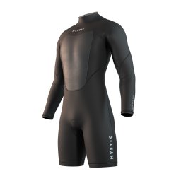 Costum neopren bărbaţi Mystic Brand Longarm Shorty 3/2 Bzip Flatlock black