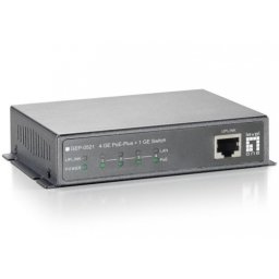 Switch Comutator GEP-0521, 4 porturi, PoE, Gri