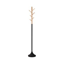 Cuier de podea 176x28 cm, negru/bej