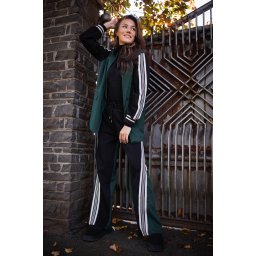 COMPLEU SACOU CU PANTALONI SPORT SNUR IN TALIE AGNESE Verde S-M