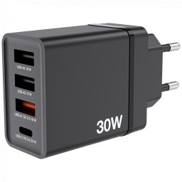 Incarcator de retea 30W 1xUSB C 1xA QC 3.0 2xA