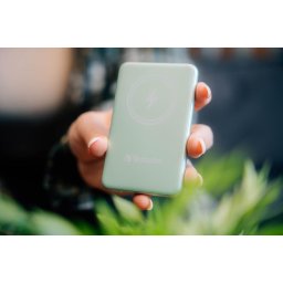 Baterie externa Magnetic Wireless Charge'N'Go 5000mAh Verde