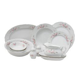 CONSTANCE decor FLORAL - Serviciu de masa portelan Bohemia (12 persoane - 45 de piese)