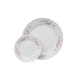 CONSTANCE decor FLORAL - Serviciu de tort portelan Bohemia (6 persoane - 7 piese)