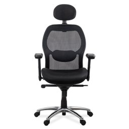 Scaun de birou ergonomic rezistent 150 kg cu suport lombar si cotiere reglabile SYYT 9513 negru