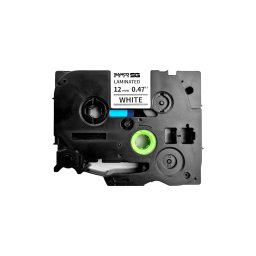 Banda laminata SG compatibila Brother TZe-231, 12 mm, negru pe alb, pentru rafturi, inventariere si organizare profesionala