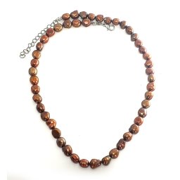 Set Colier si Bratara din Perle Naturale Bronze