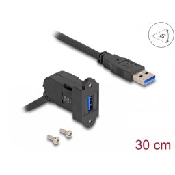 Modul keystone USB 3.2 drept/unghi 45 grade T-M 0.3m, Delock 67153