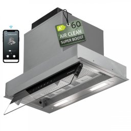 Hota incorporabila Turbionaire Enia 60 Plus TNP60BS, Motor Brushless 800mc/h, WIFI, Clasa A+, Functie curatare aer, Reminder curatare/schimbare filtru, Control tactil pe panoul mobil, Refulare verticala/orizontala, Finisaj Inox