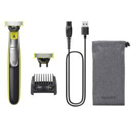 Aparat Hibrid de Barbierit si Tuns Barba Philips OneBlade 360 QP2734/31 Pieptene Reglabil 5in1 Reincarcabil Umed si Uscat Autonomie 60 Min Lama 360 Inlocuibila Suplimentara Verde