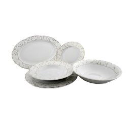 VIVIEN decor ARGINT - Serviciu de masa portelan (6 persoane - 20 de piese)