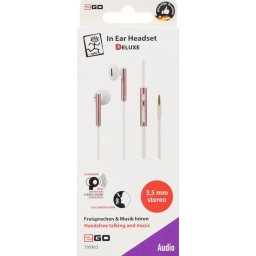 Casti In-Ear Stereo-Headset Deluxe, Roz-Auriu