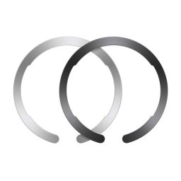 Inel magnetic ESR HaloLock MagSafe, set 2 bucati, culoare black/silver