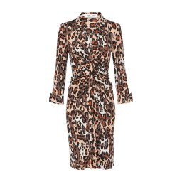DIANE VON FURSTENBERG Rochie Sheska 3/4 DVFDL3S019JGCSM C7584 jungle cat sm