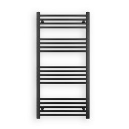 Calorifer baie, radiator baie, port prosop, 120 x 60 cm, otel, negru mat