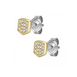 Fossil Cercei decenți placați cu aur cu cristale Heritage JF04532710