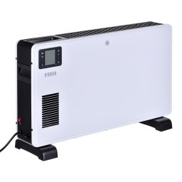 Radiator electric CH9099, Smart, Afisaj LCD, Temporizator si telecomanda, 2300W, 3 trepte de putere, Alb