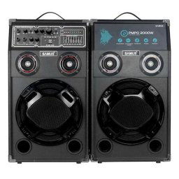 Boxa portabila TWIN SOUND 10, Negru, Conexiune Bluetooth,USB,AUX, 2000 W