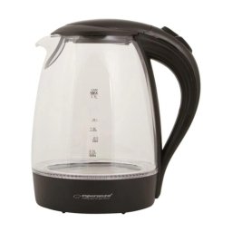 Ceainic electric din stricla , Esperanza , EKK011K Salto Angel 1.7 L 2200W , Alb Negru