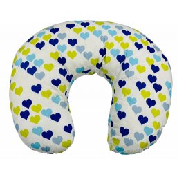 Perna pentru alaptat 2 in 1 Nursing Pillow Hearts, BabyJem (Culoare: Roz)