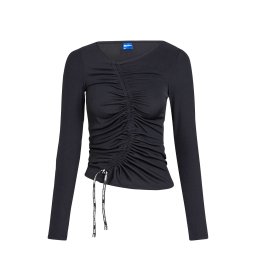 KARL LAGERFELD Top Assymetric Jersey Party 246W1710 999 black