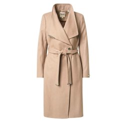 TED BAKER Palton Rose Midi Length Belted Wool Wrap 249306 camel