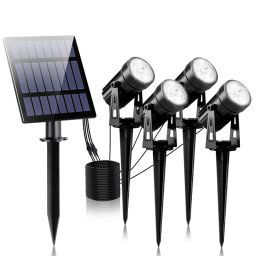 Lumini solare de grădină cu panou solar - 4 bucăți