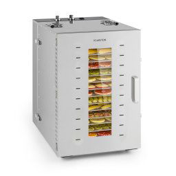 Klarstein Master Jerky 16, dehidratator, 1500 W, 40 - 90 °C, 15h-Timer, oțel inoxidabil, argintiu (DHY6-MasterJerky16)