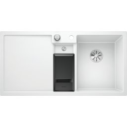 Chiuveta bucatarie BLANCO COLLECTIS 6 S Silgranit InFino, cos de sortare, alba, 100 cm, 523348